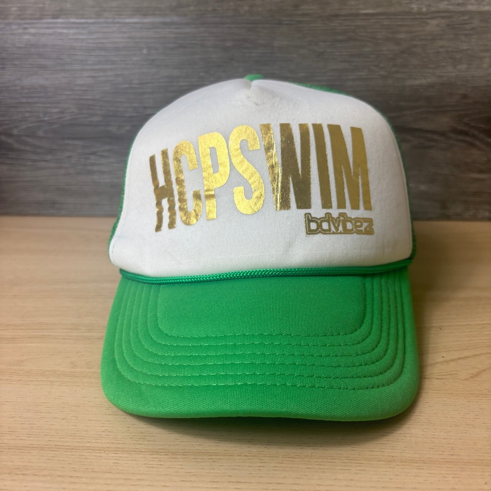 BDVibez Hat Cap‎ Snap Back Womens Green Gold Trucker Adjustable